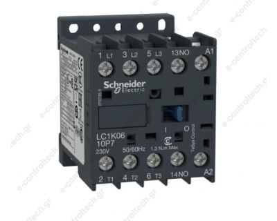 Ρελέ μίνι 2,2 KW 6A 3P+1NO με πηνίο 110 VAC LC1K0610F7 Schneider Electric